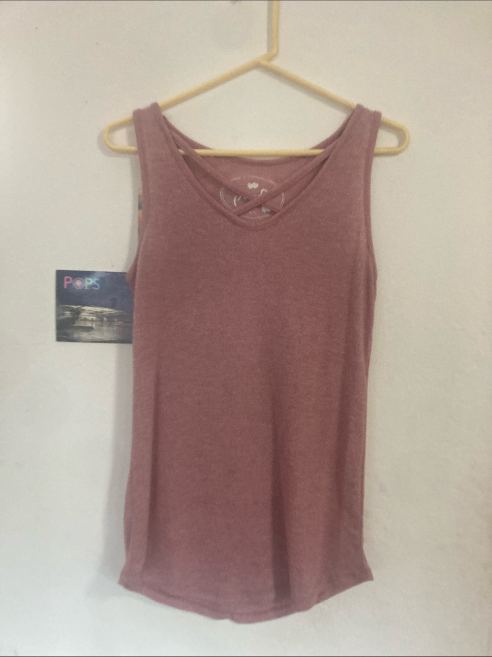 Poof! Mauve Crisscross Tank Top